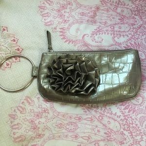 Shiny chateau wristlet